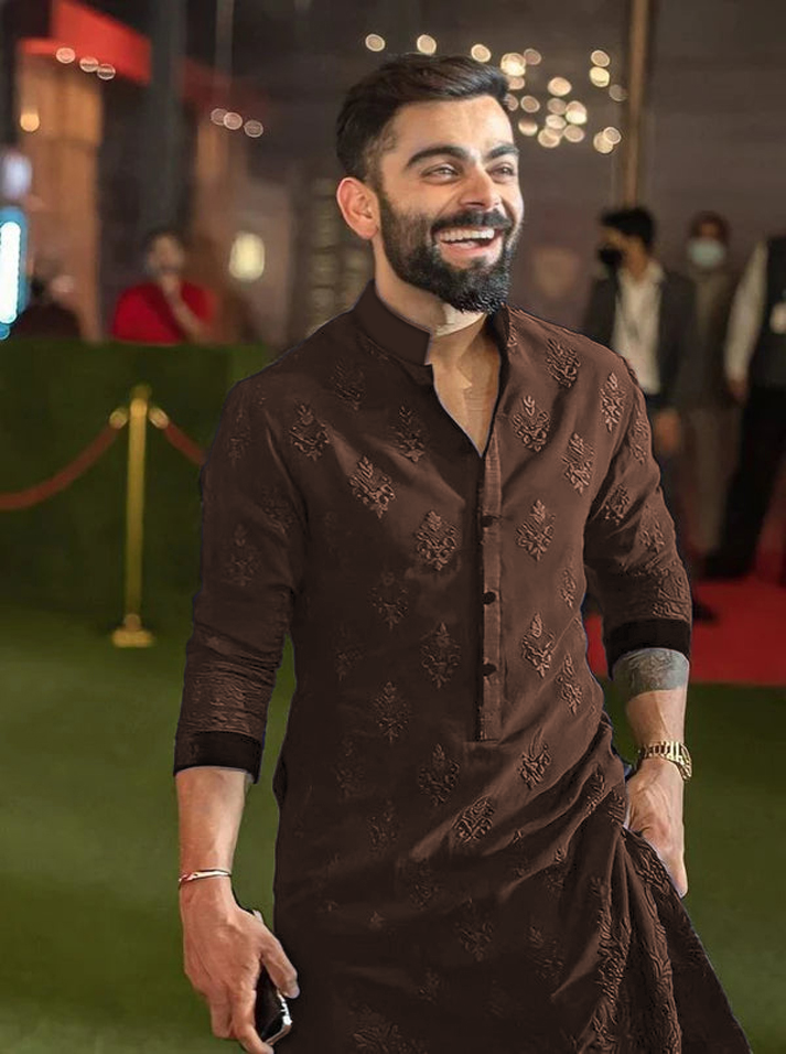 Brown Freckle Kurta Set